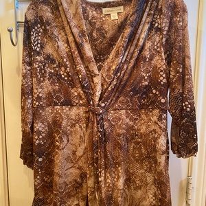 Coldwater Creek Mixed Browns Woman’s Top